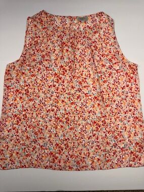 LOFT Multicolor Floral Sleeveless Camisole — Coral, Red & Aqua